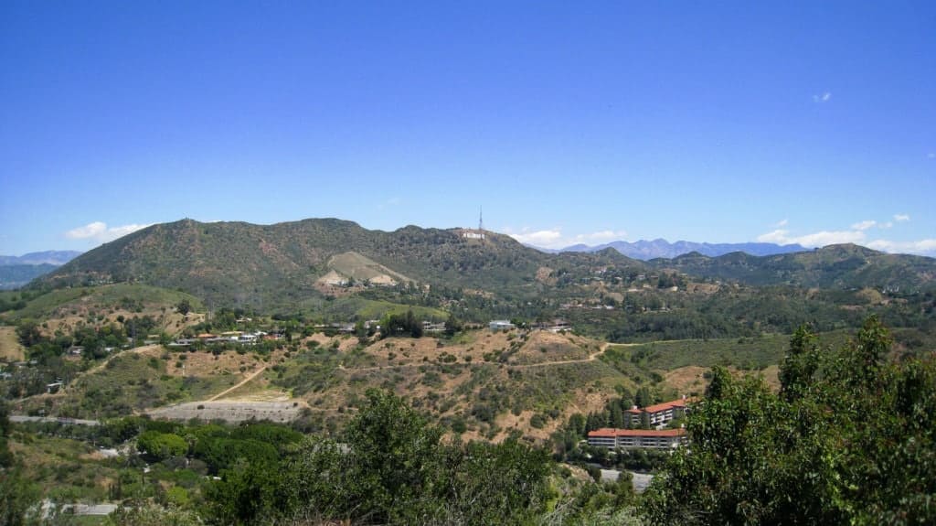 Hollywood Hills as seen from Mulholland Drive