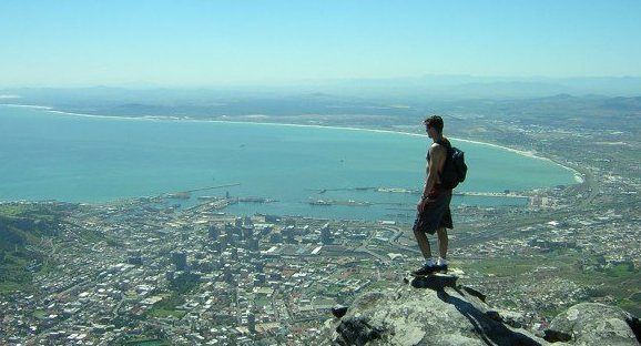 Looking out over Cape Town from Table Mountain.