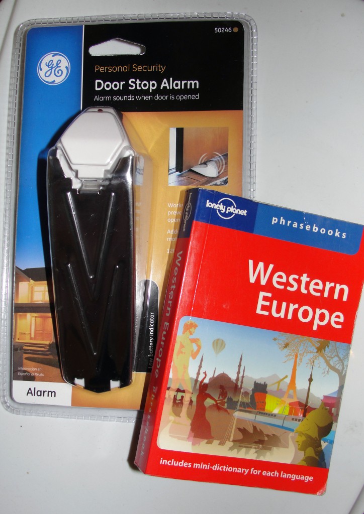 Doorstop alarm and phrasebook