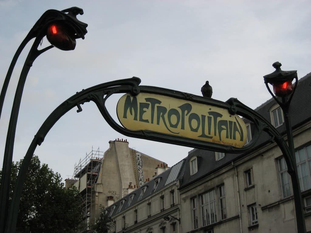 Paris metro sign Paris metro sign
