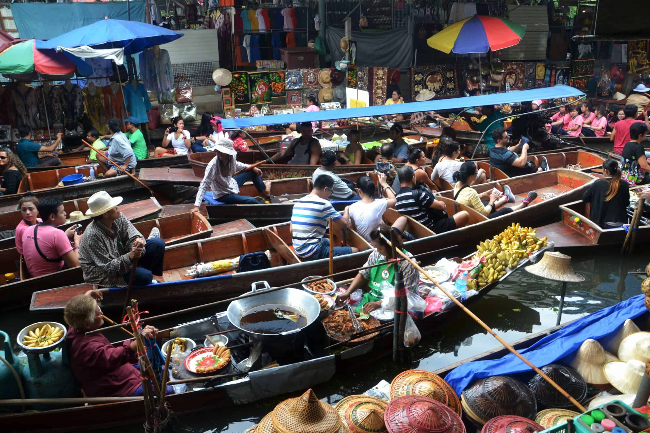 Floating markets in Thailand