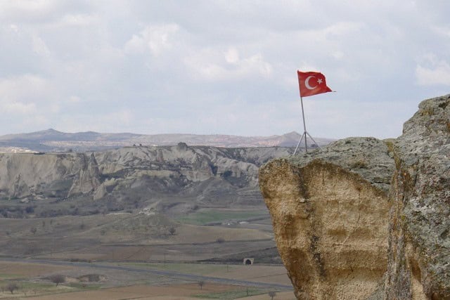 Turkish Flag in Cappadocia