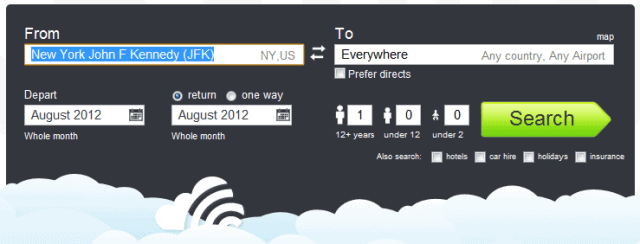 Skyscanner screenshot