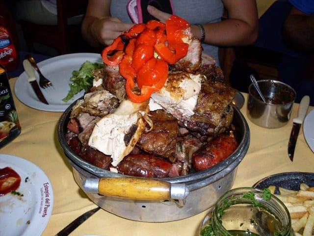 Meat lovers would love this dish in Uruguay.