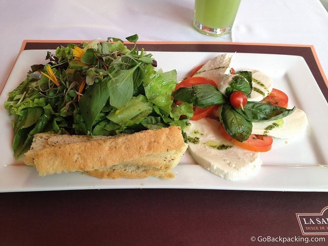 Caprese salad at La Salamandra