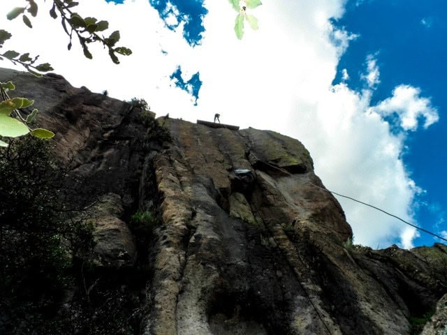 Rappelling into Copper Canyon