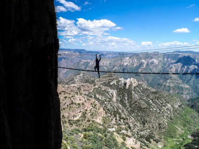 Danging above the Copper Canyon