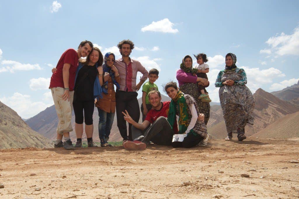 Friends met in Simin Dasht while traveling Iran