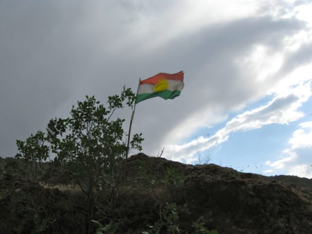 Kurdish flag in Zakho