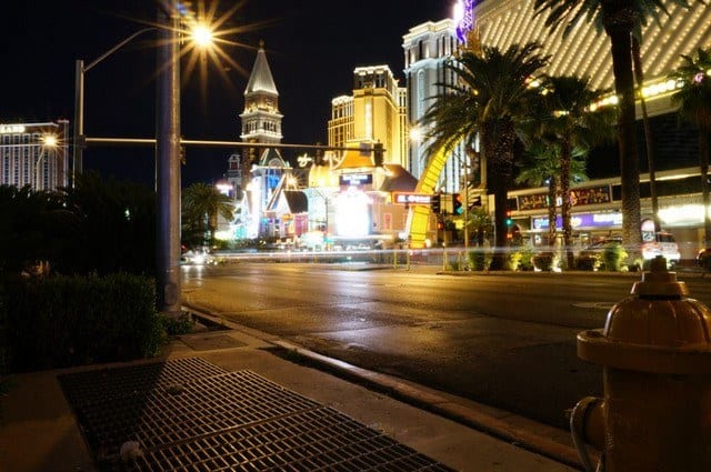 The lights of the Las Vegas Strip.