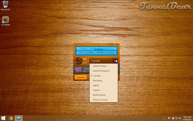 how to use tunnelbear for windows 10