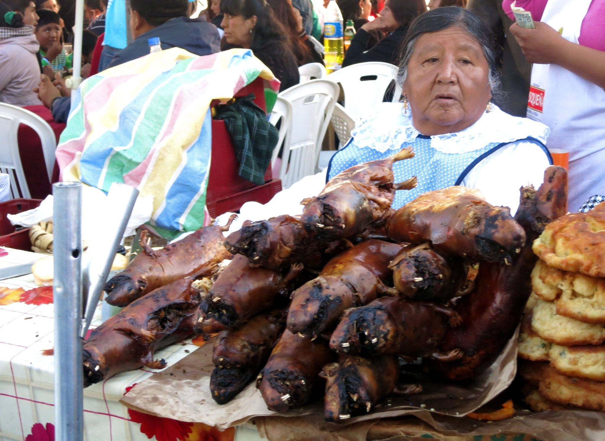 Guinea pig is a popular delicacy in Perú. 