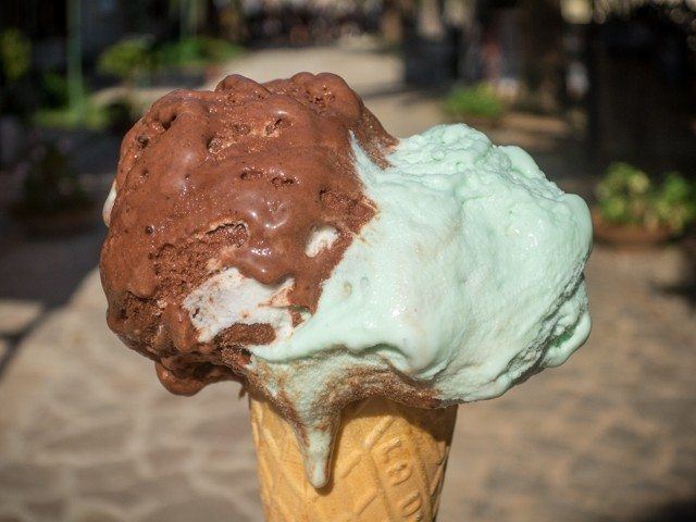 Chocolate and mint gelato Chocolate and mint gelato
