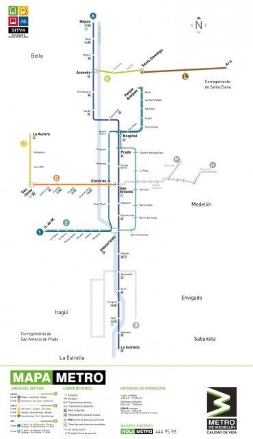 Medellín Metro map