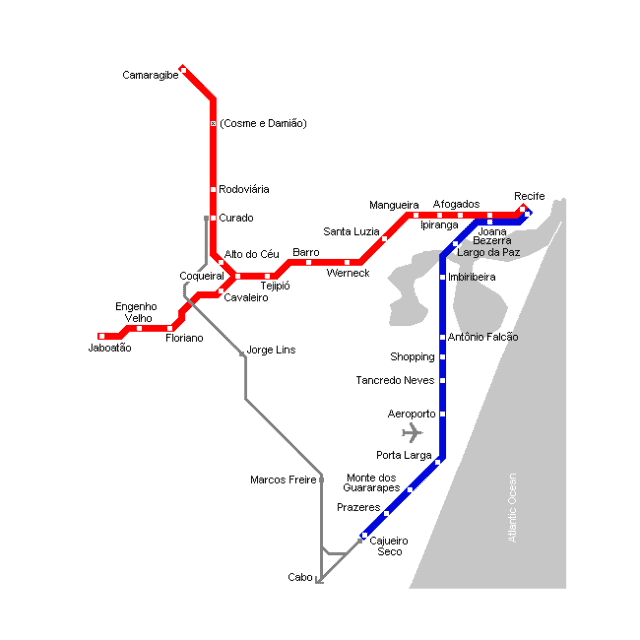 Recife Metro map