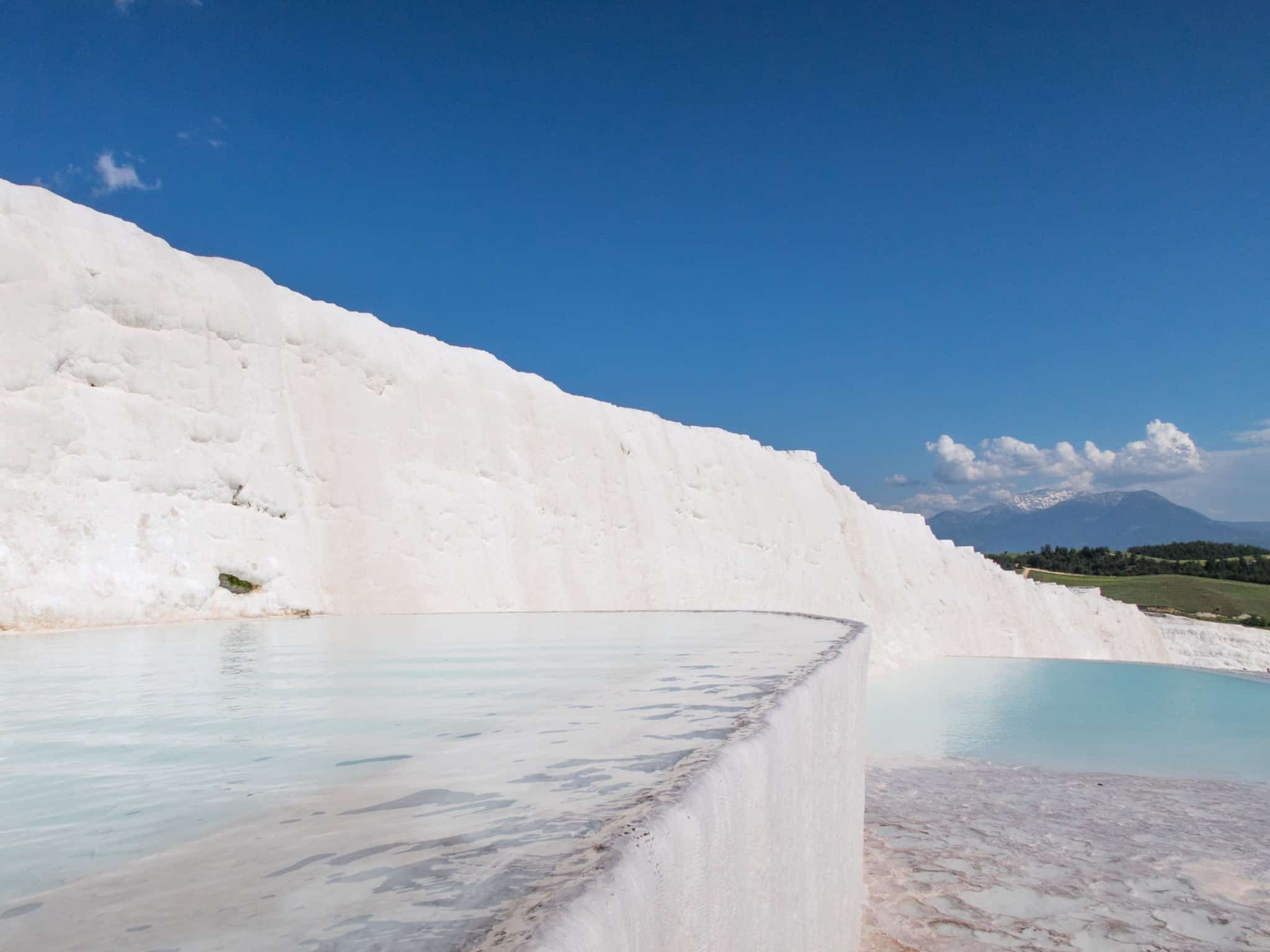 Natural springs at Pamukkale cotton castle.