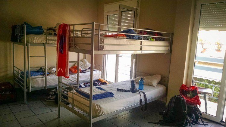 Hostel bunk beds