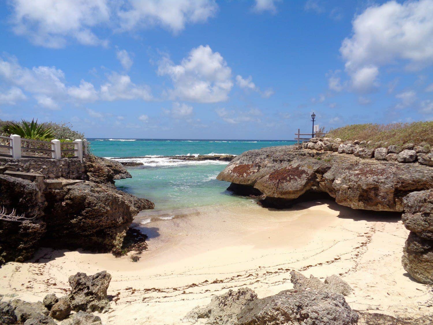 Enjoying a Caribbean beach 