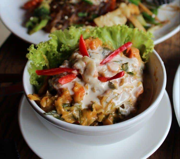 Vegetarian dish Vegetarian food in Koh Tao