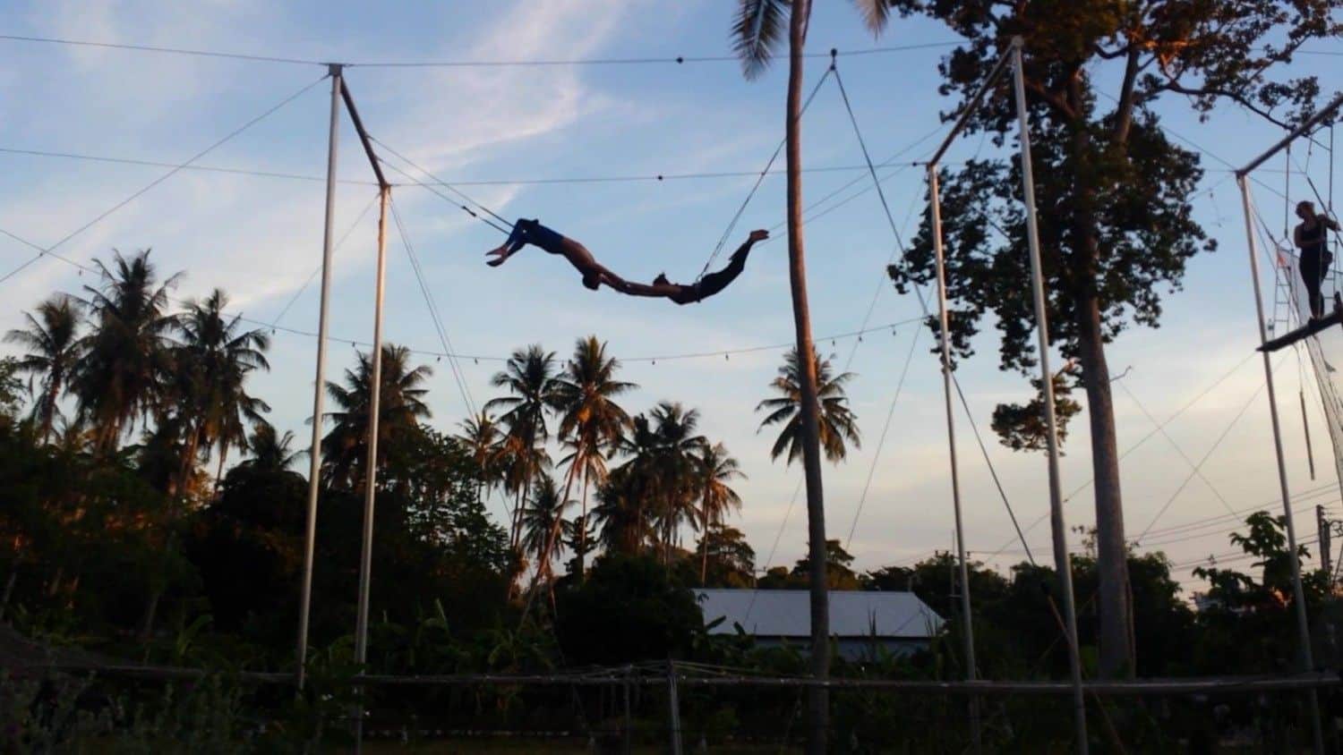 flying trapeze, unique things to do in Koh Tao