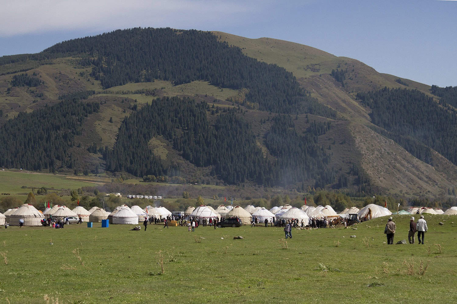 The yurt village at the world nomad games.