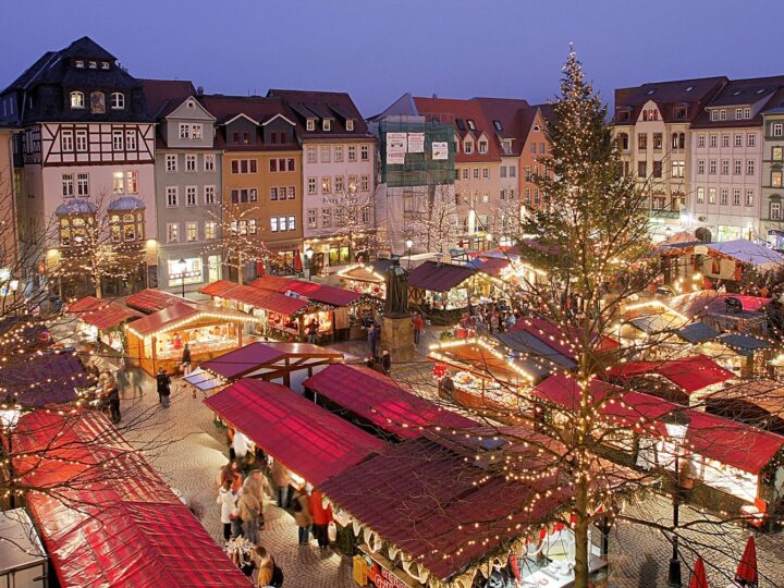 A Christmas Market in Germany (sourced via Wikipedia Commons)