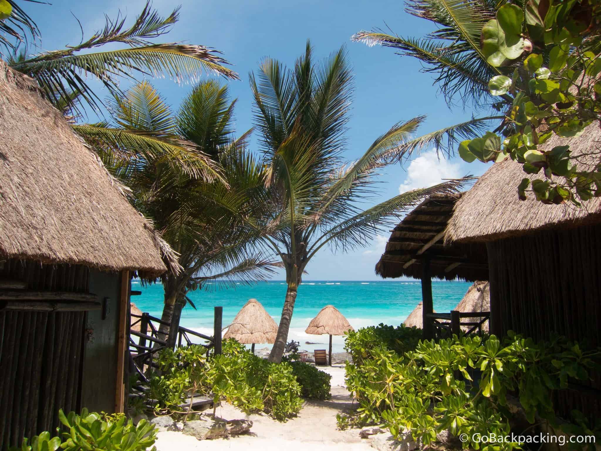 Beach in Tulum, one of many affordable luxury destinations in Mexico (photo: David Lee)