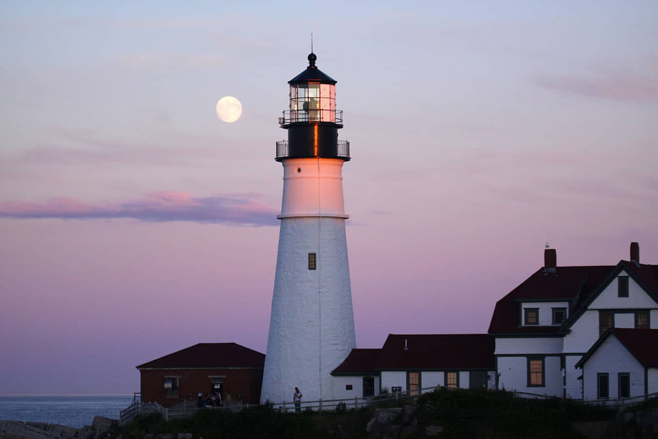 Portland Head Light in Cape Elizabeth, Maine (Credit: Wiki Commons)