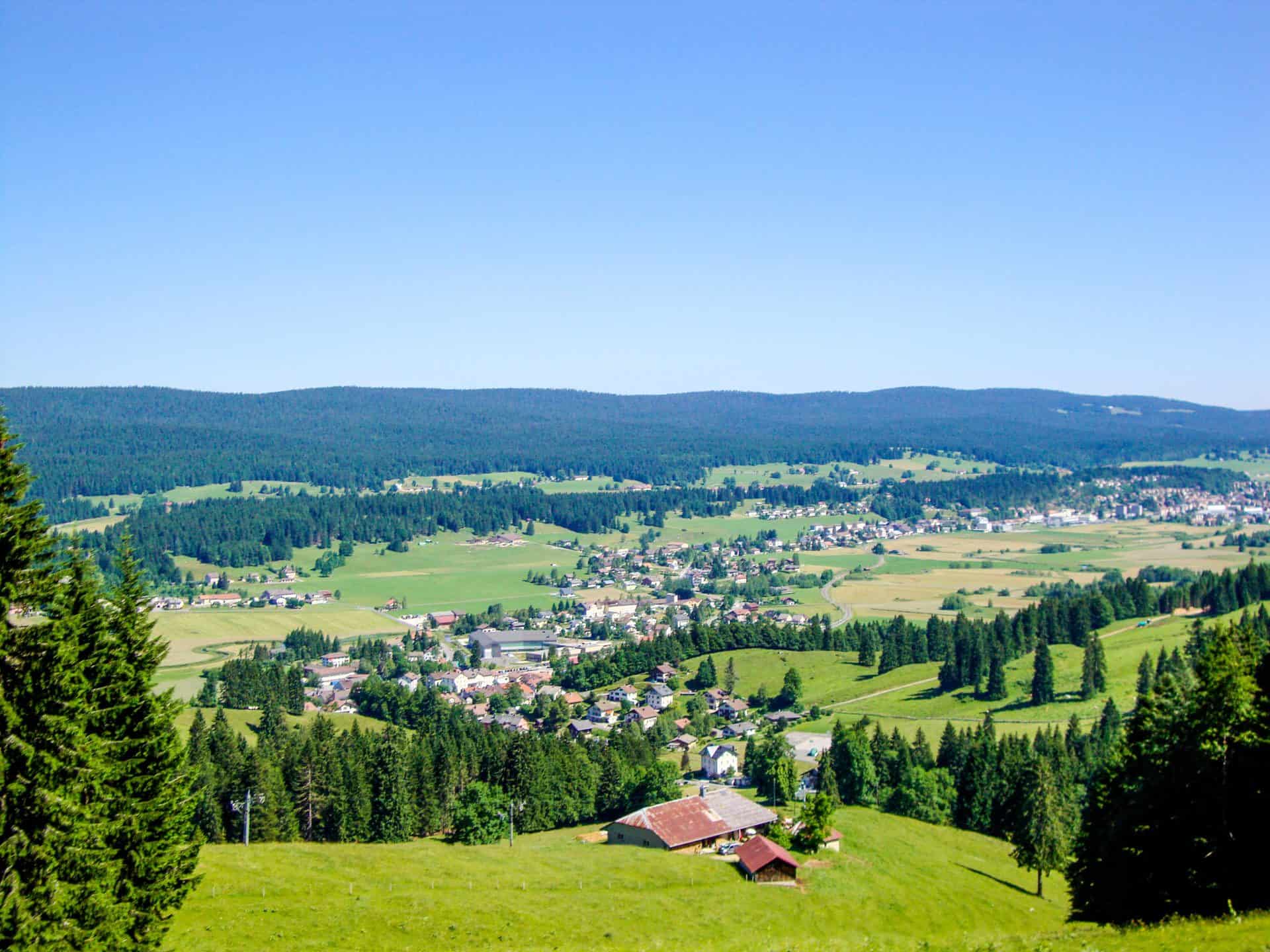 Green rolling hills of Switzerland