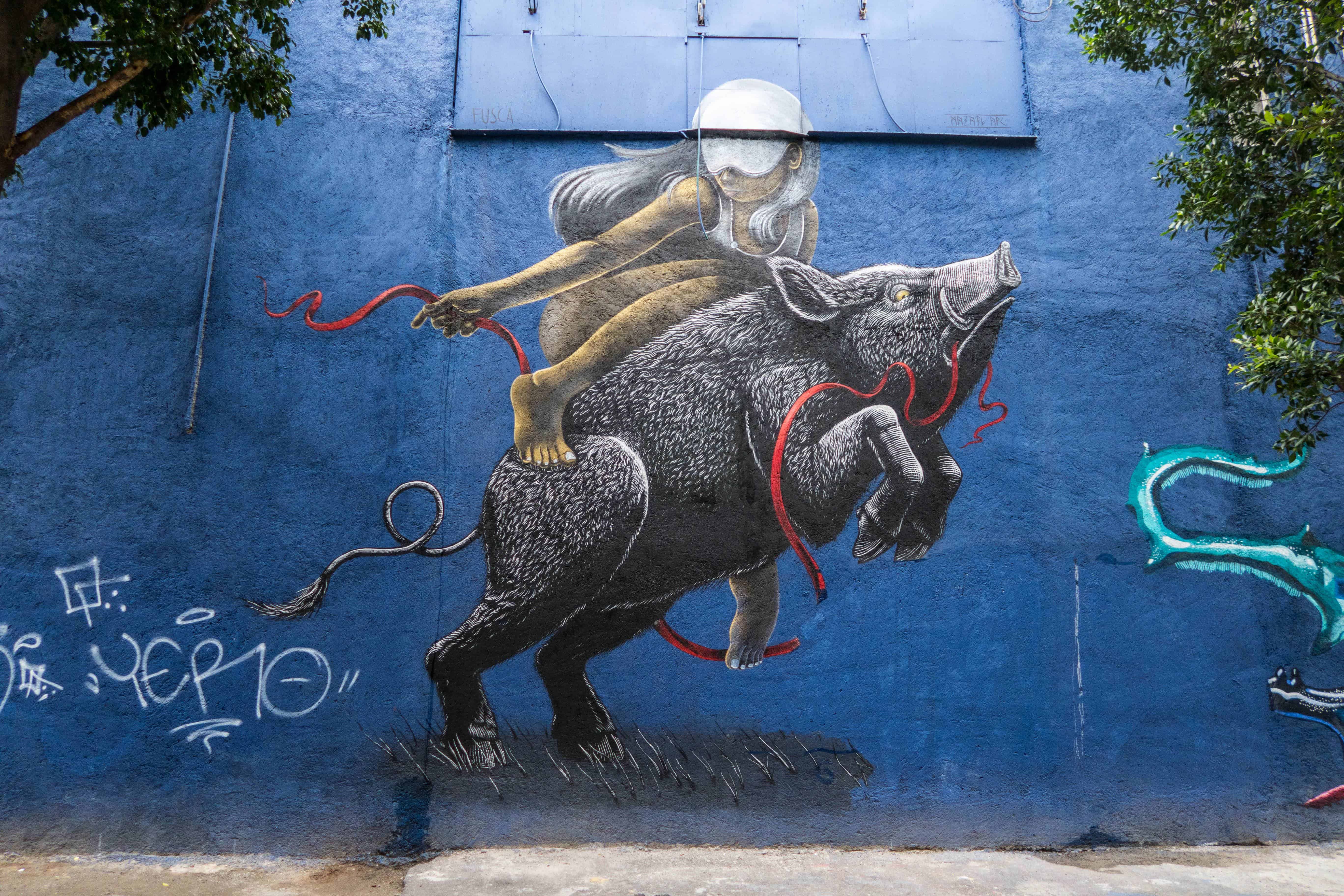 Boar mural - Mexico City