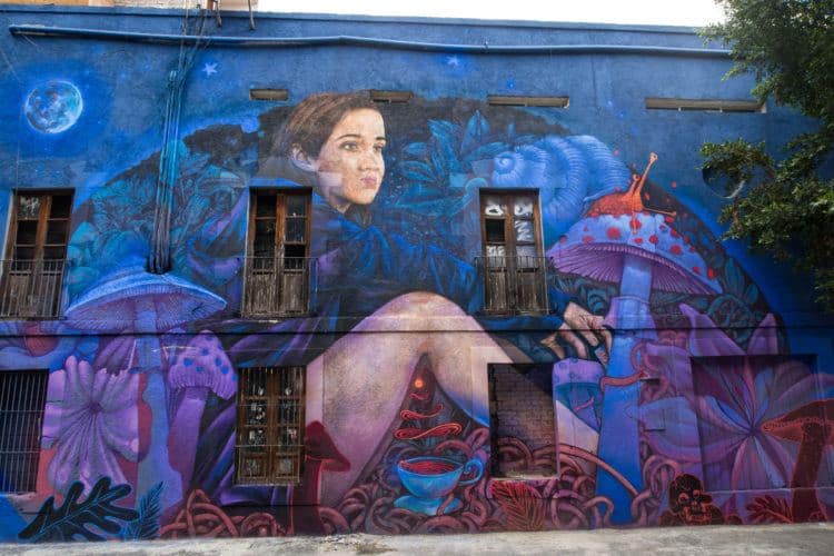 Psychedelic mural - Mexico City