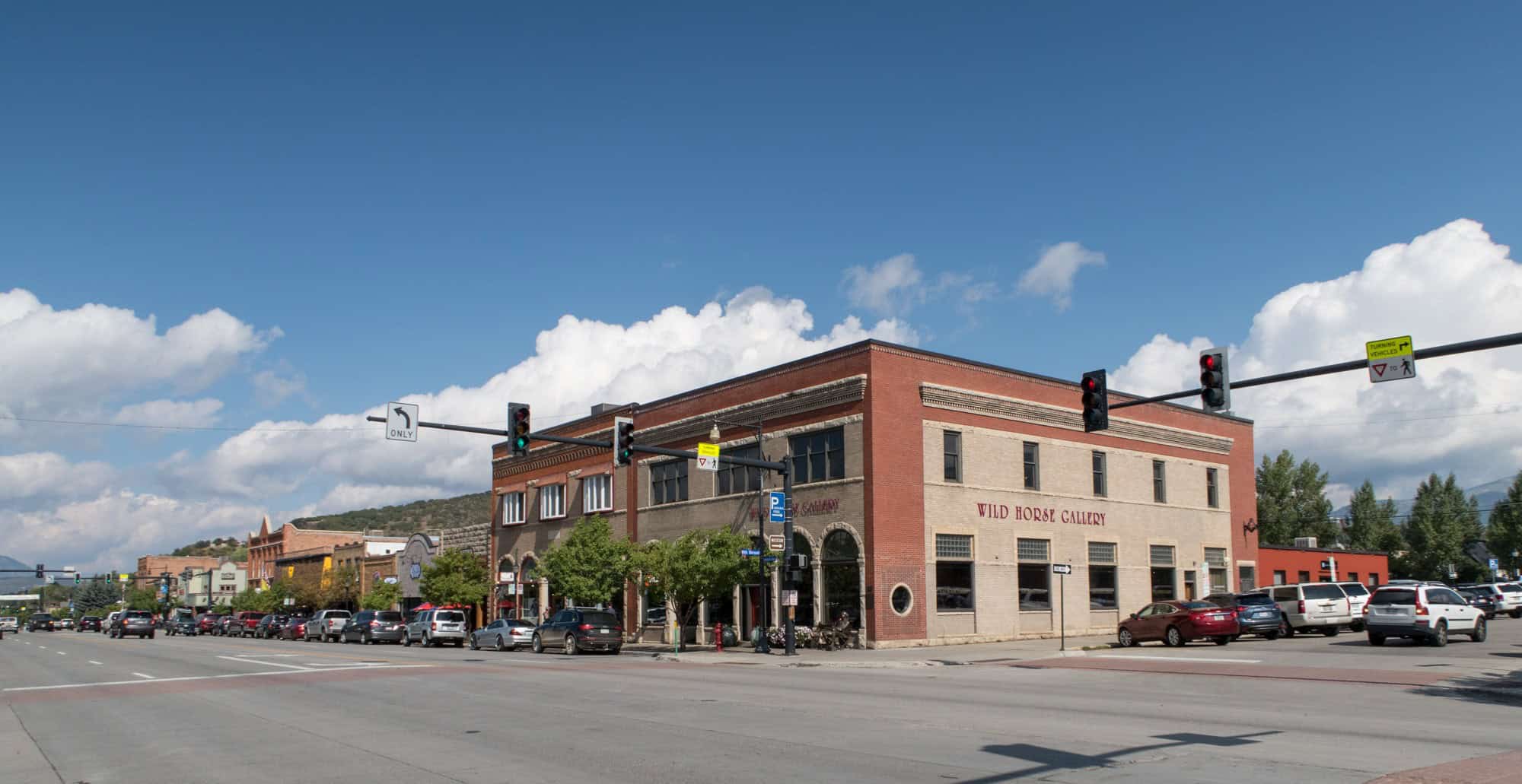 The main street running through Steamboat Springs, Colorado