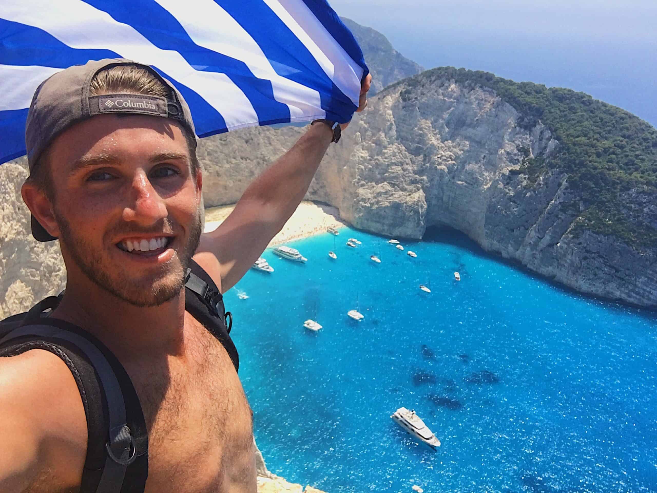 Adam Cheshier in Zakynthos, Greece