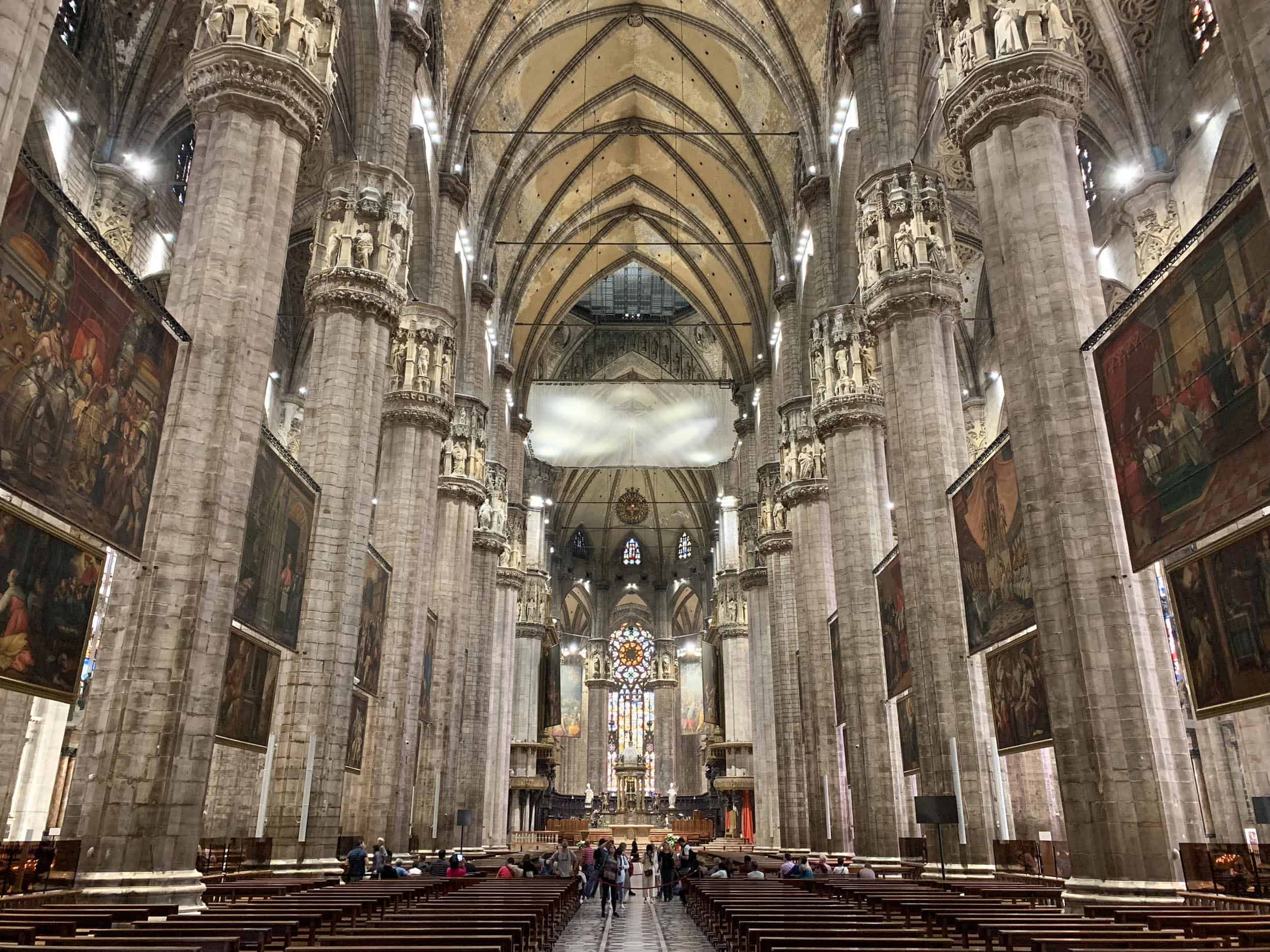 View of the 520-foot (158m) long nave