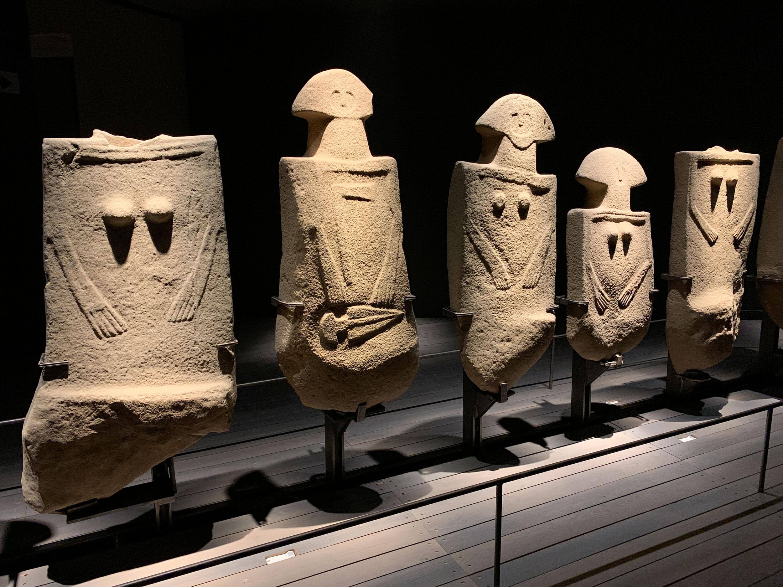 Ancient stone sculptures on display at the Stele Statue Museum