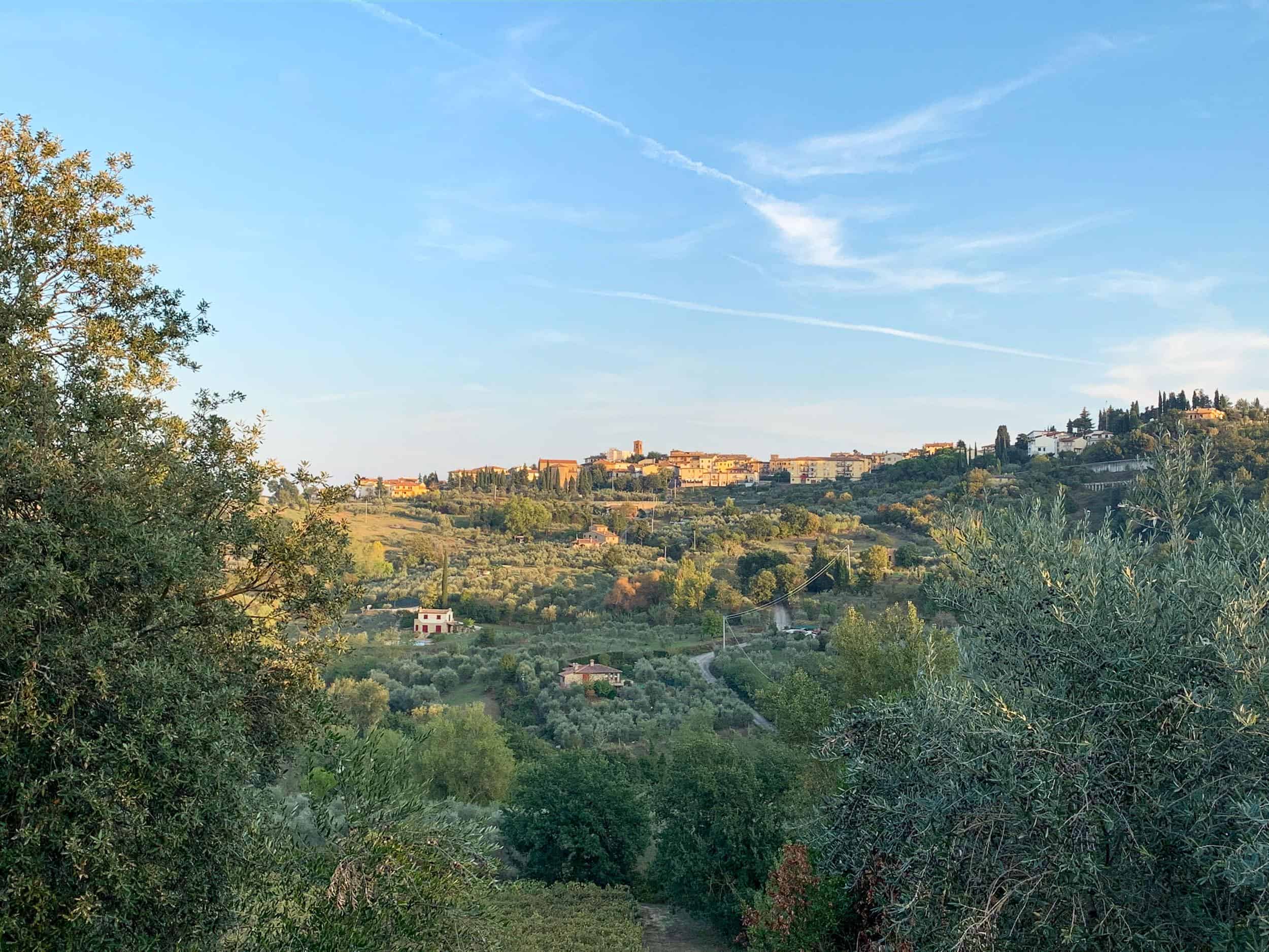 View from my B&B room in Tuscany