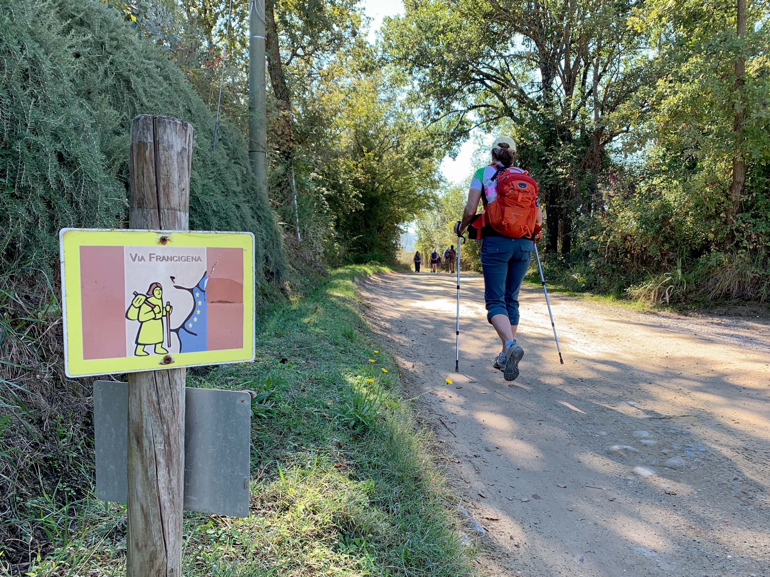The Via Francigena is well-marked in Tuscany