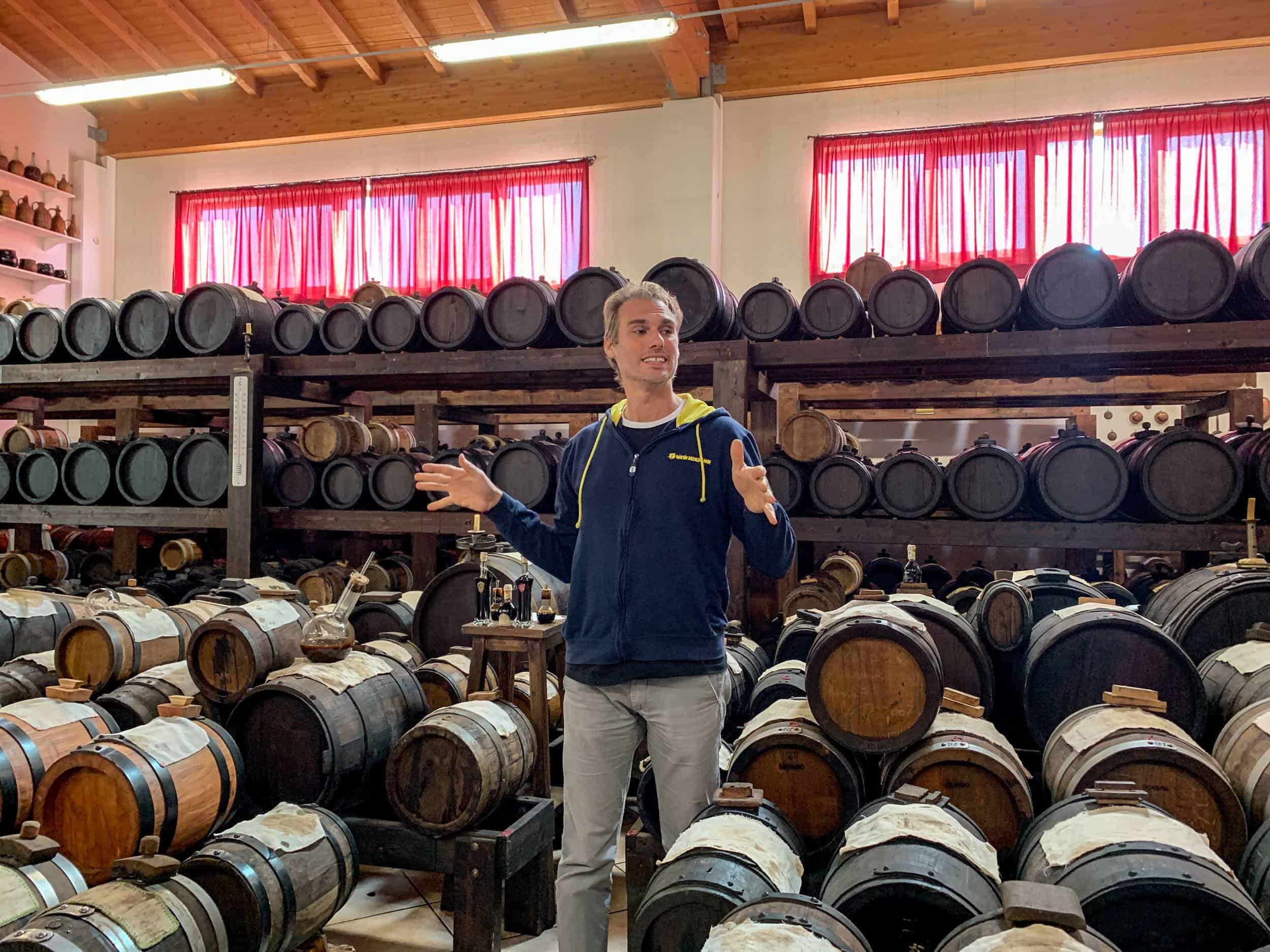 Learning about balsamic vinegar, one of my top food experiences in Emilia-Romagna, Italy