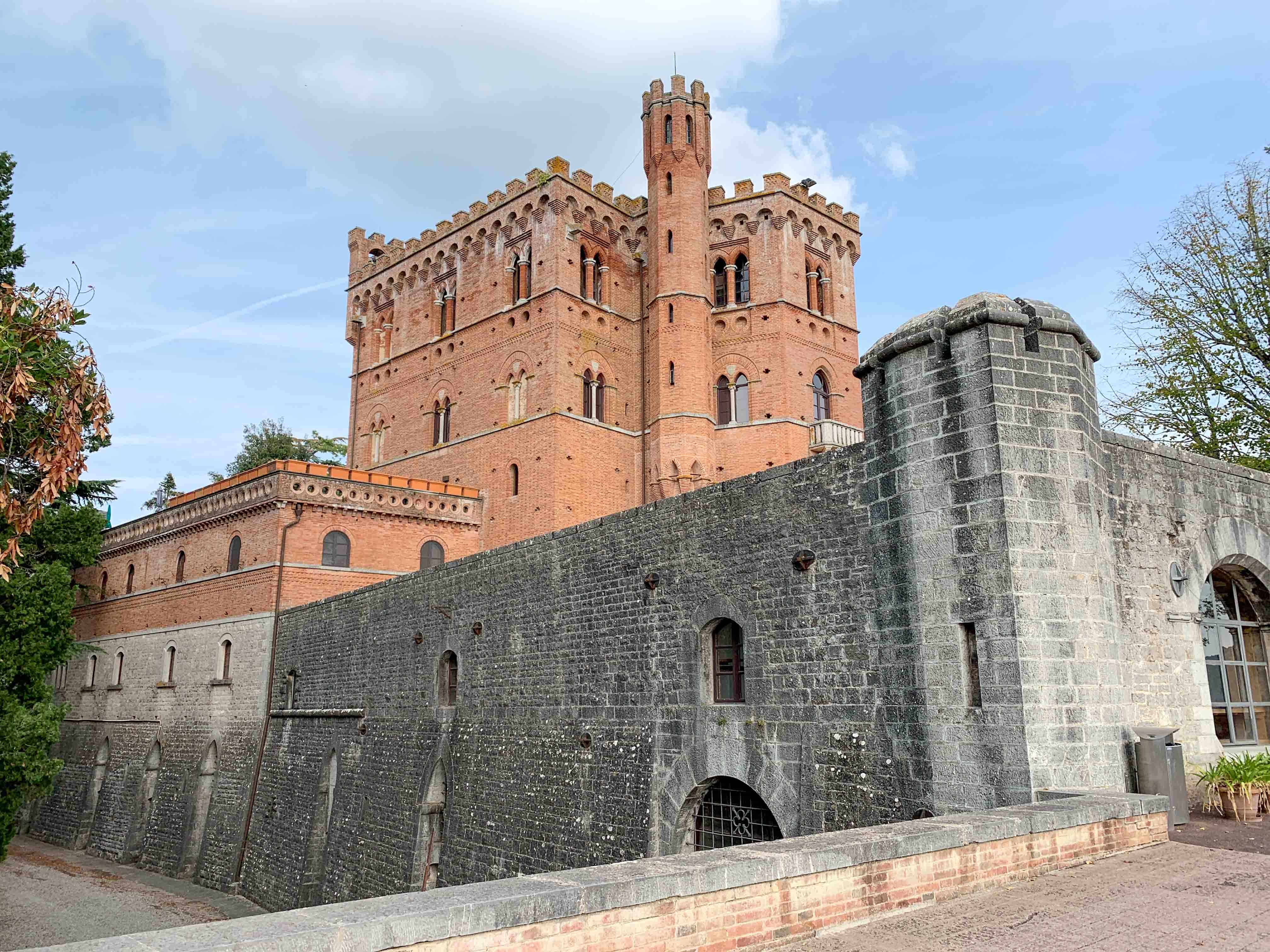 Exploring Brolio Castle on a Chianti wine tour in Tuscany.