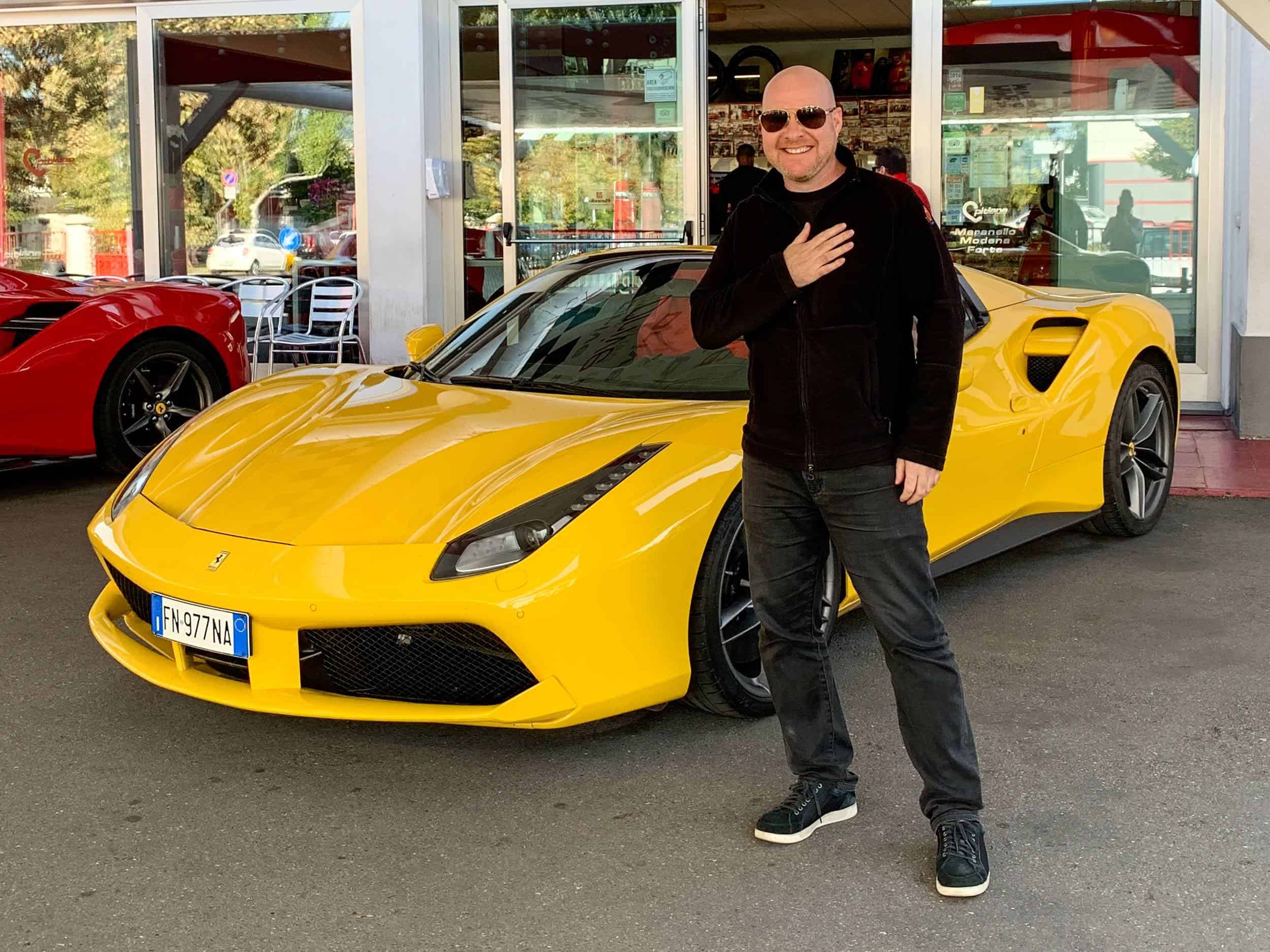 Dave and the Ferrari 488 Spider he drove