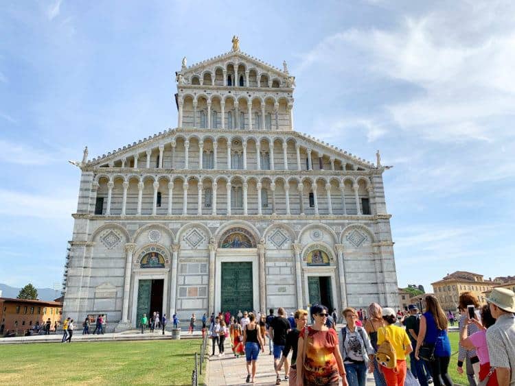 The facade of Pisa Cathedral