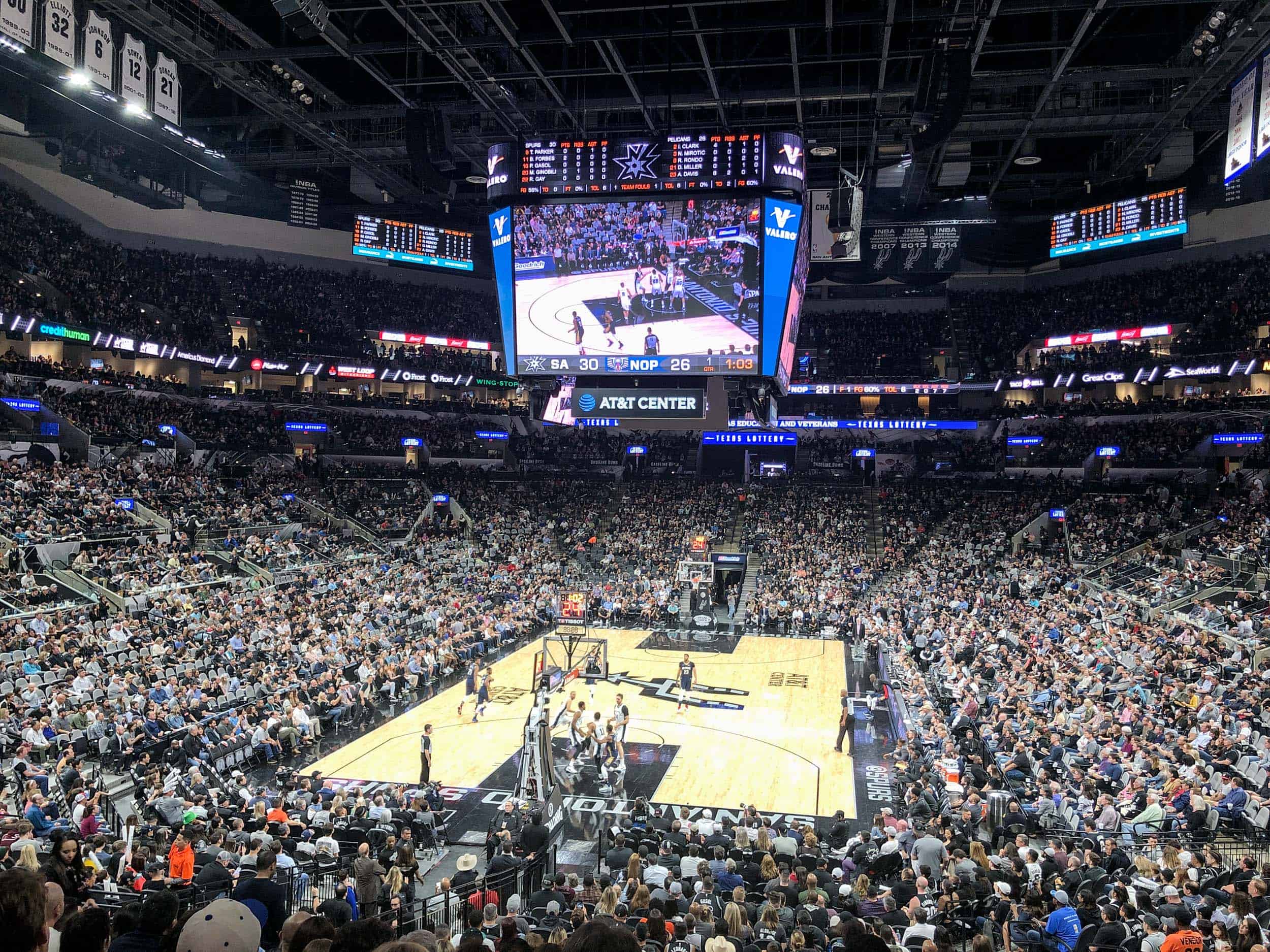 Watching the San Antonio Spurs at my first NBA game