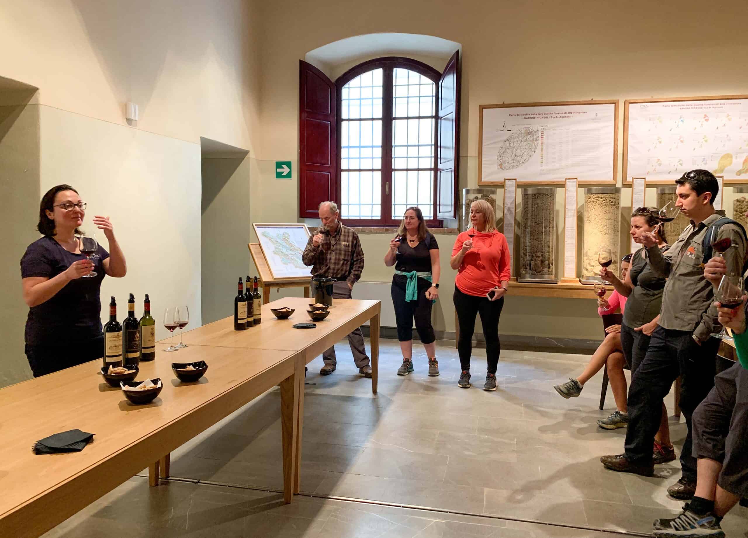 A wine tasting at Enoteca del Castello di Brolio was a part of our Chianti wine tour.