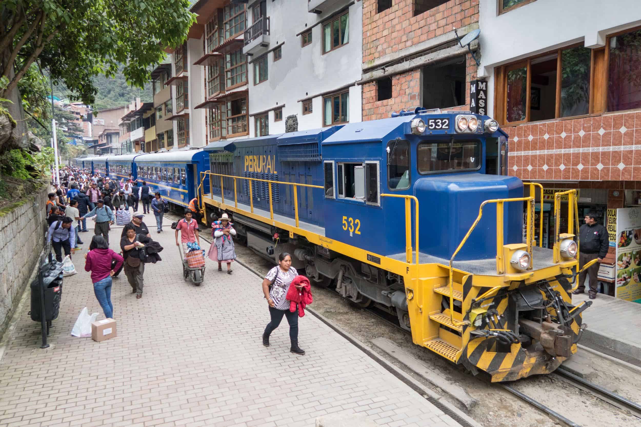 Train in Aguas Calientes