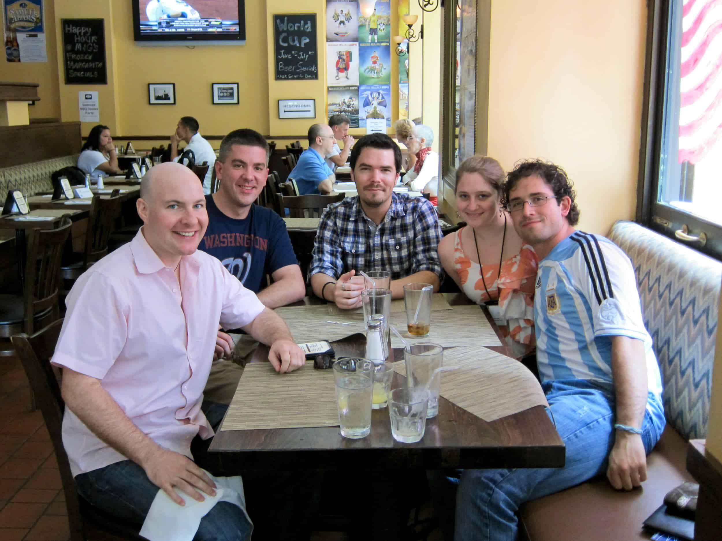 Lunch @ TBEX (L to R): me, Matt Long, Mike Richards, Stephanie Yoder, Michael Tieso