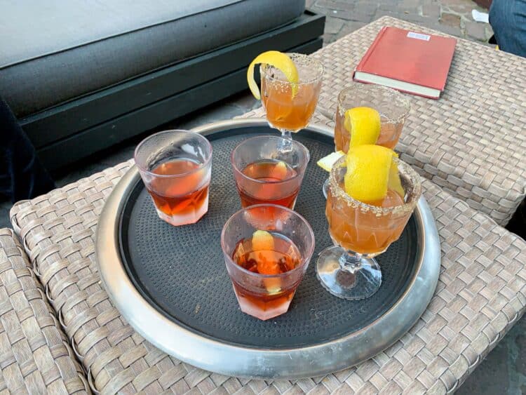 Sazerac (left) and Brandy Crusta (right)