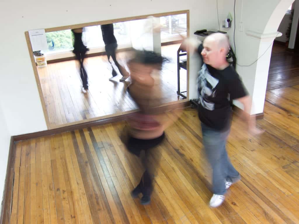 Salsa dancing lesson