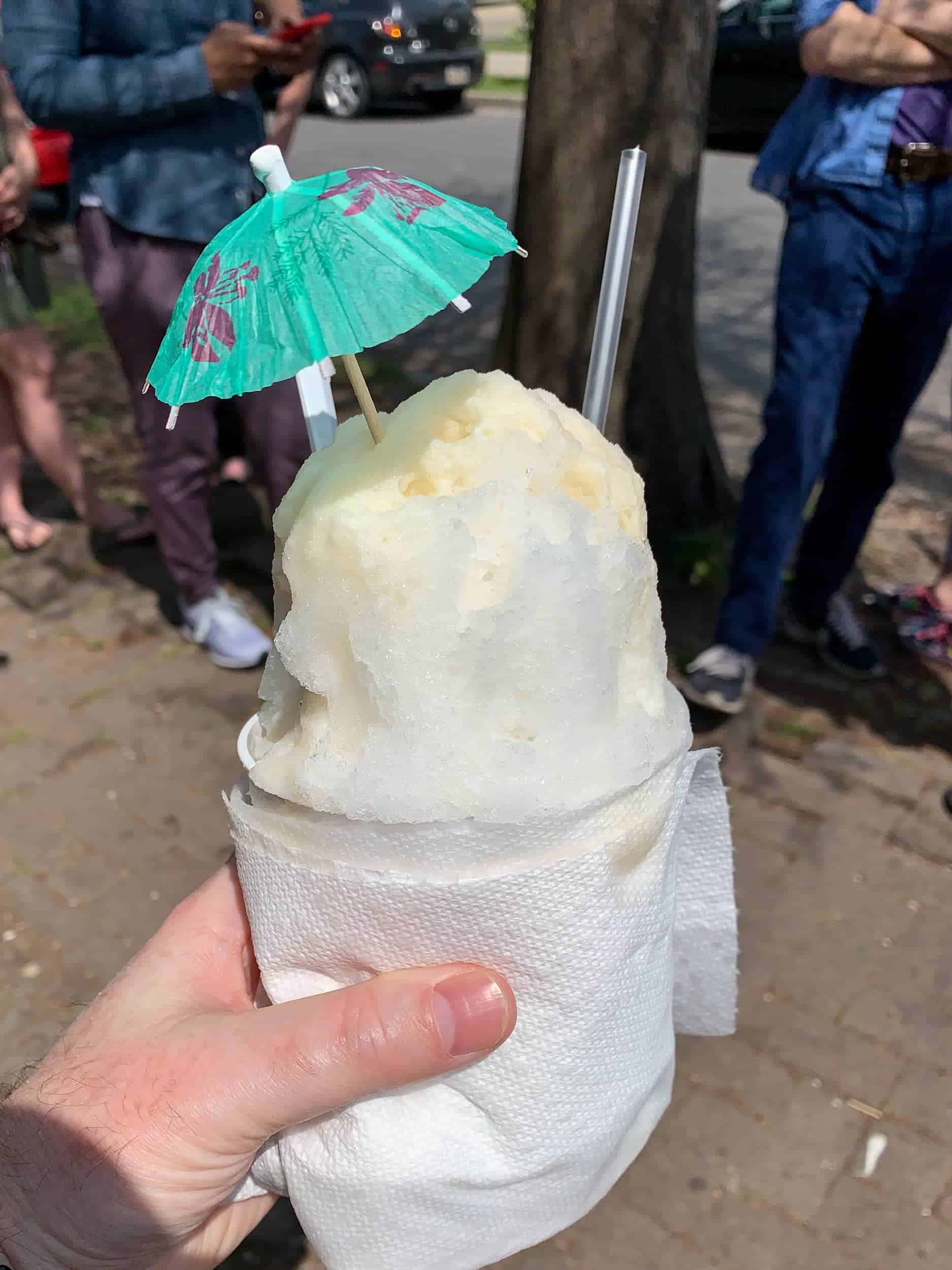 Cooling off with a Snoball is fun thing to do in New Orleans on a hot day.