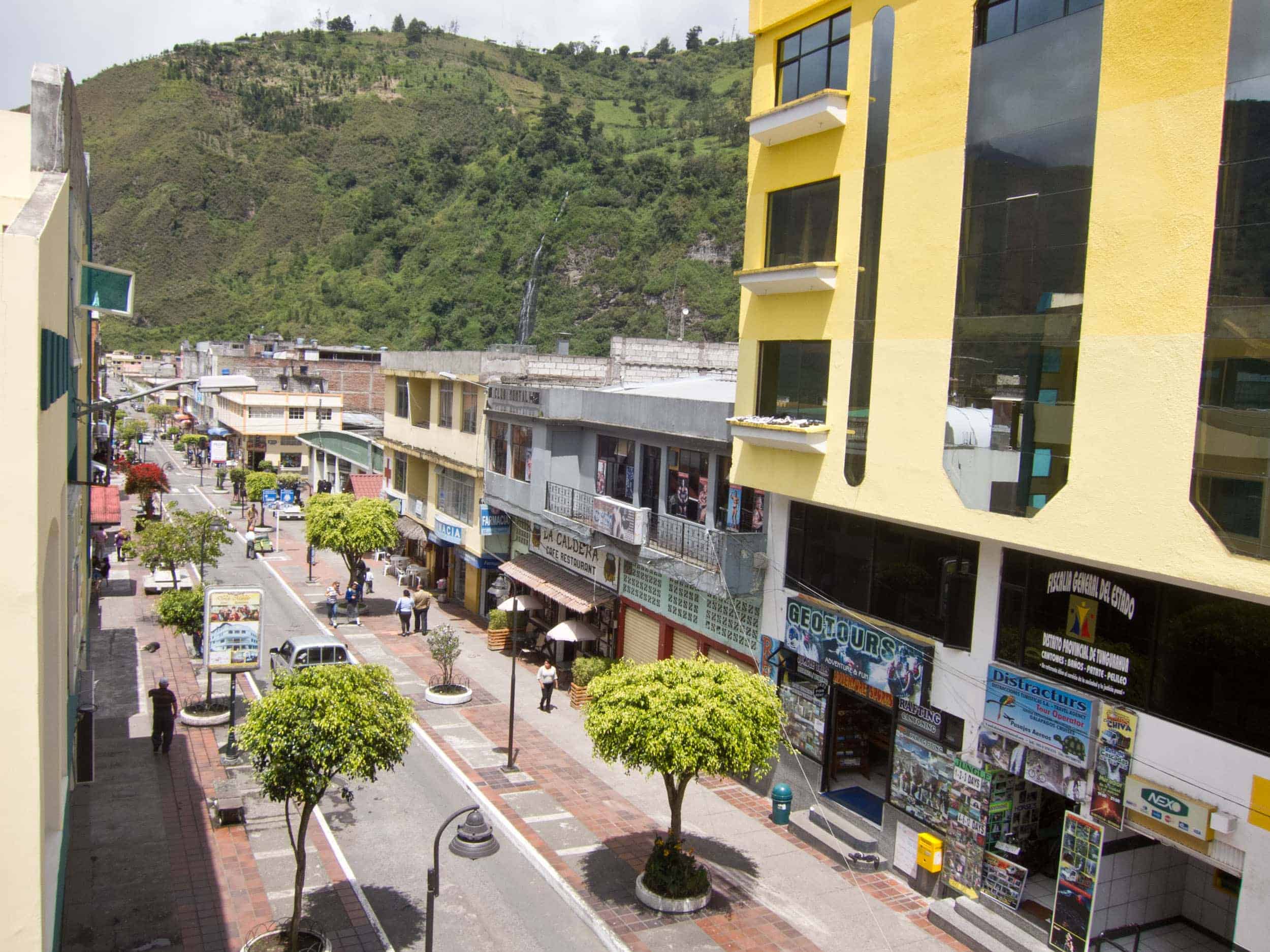 Ambato is the main street running through central Banos