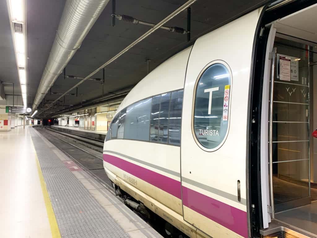 High-speed train in Barcelona